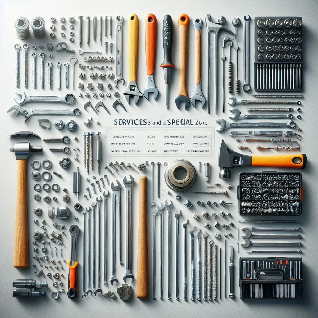 Tools, Hardware, Services & Special Zones ( with DIGITAL PRODUCTS)